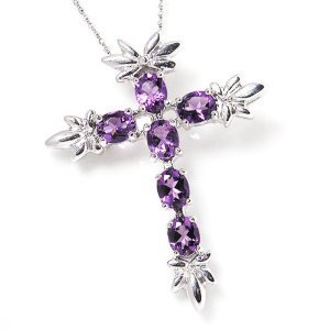 锦华珠宝-天然紫水晶项链吊坠-惊艳-珠宝首饰-亚马逊中国