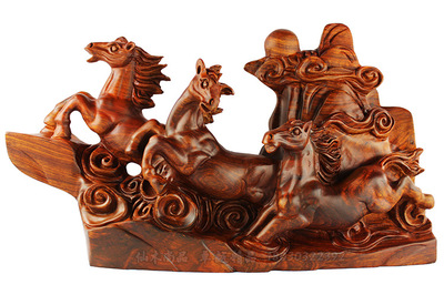 【非洲花梨三骏马 红木厂家一件代发】价格,厂家,图片,木质、竹质工艺品,仙游县度尾尚品轩工艺厂-