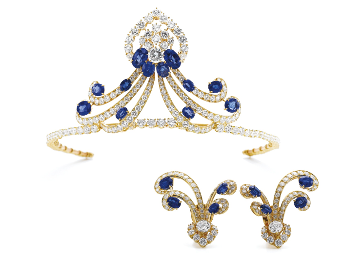 王室的蓝宝石珠宝首饰