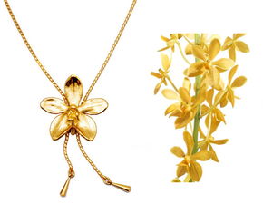 risis丽西施 24k镀金项链 指甲万带兰 rgas2scg 珠宝首饰